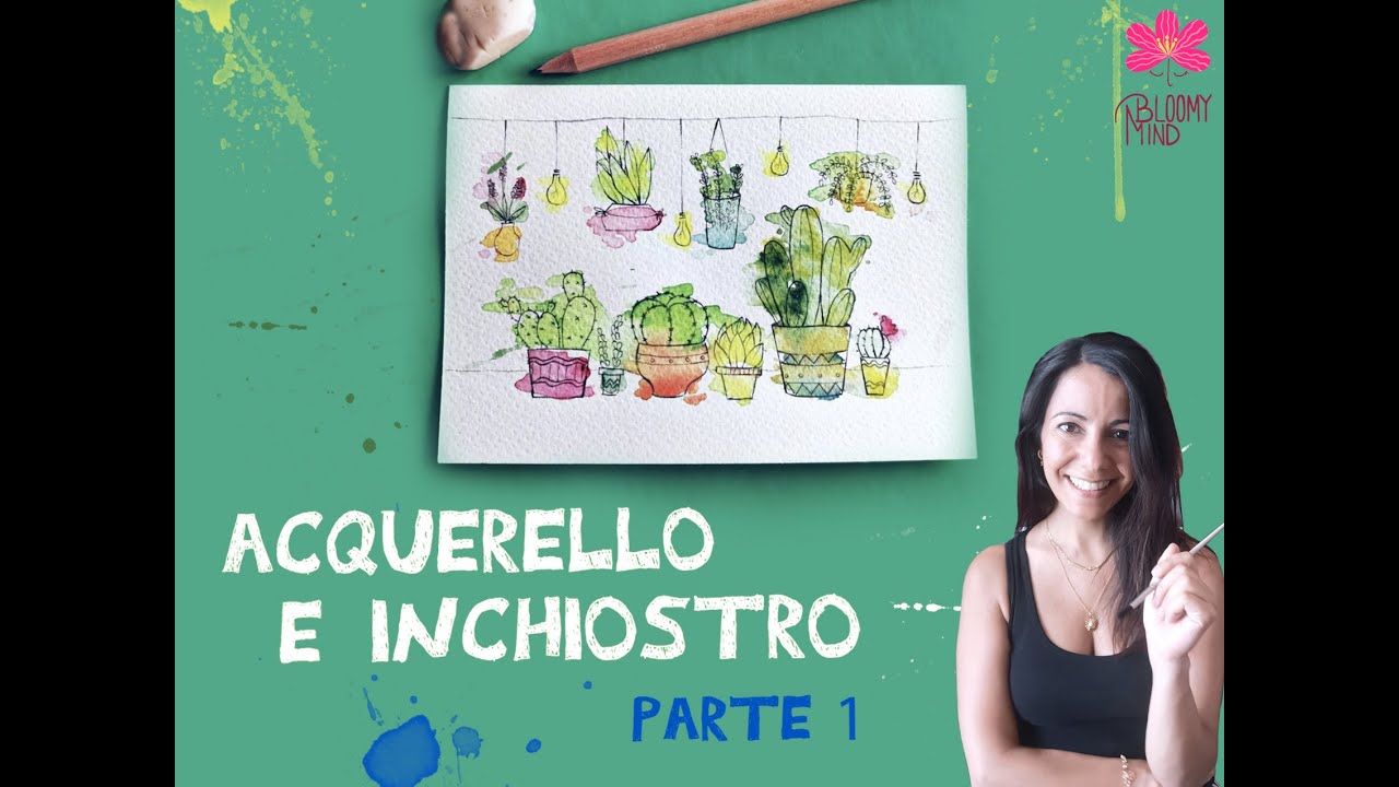 Acquerelli: tutorial per principianti su tecnica mista con inchiostro (divertiamoci!)