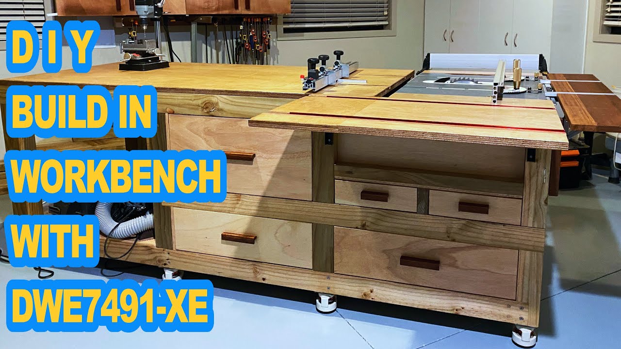 How to Build a Workbench with Built in Table Saw (Dewalt DWE7491)