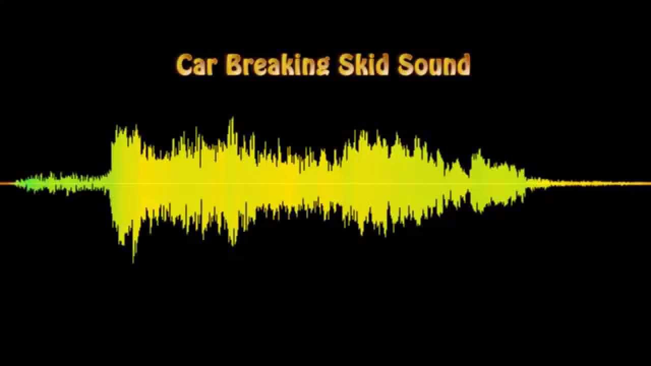 Car accidents. Car Braking Skid Sound.