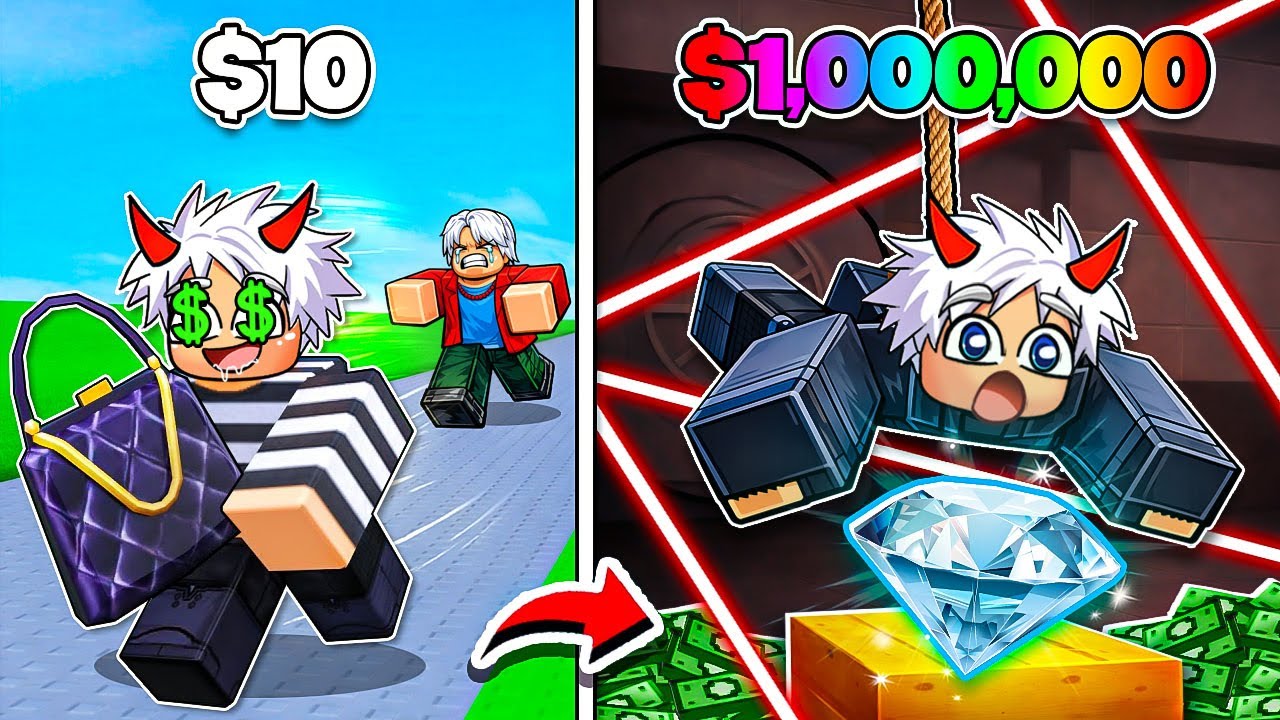 BI HUỲNH TRỞ THÀNH TỘI PHẠM KHÉT TIẾNG VÀ PHI VỤ CƯỚP NHÀ BANK TRONG ROBLOX