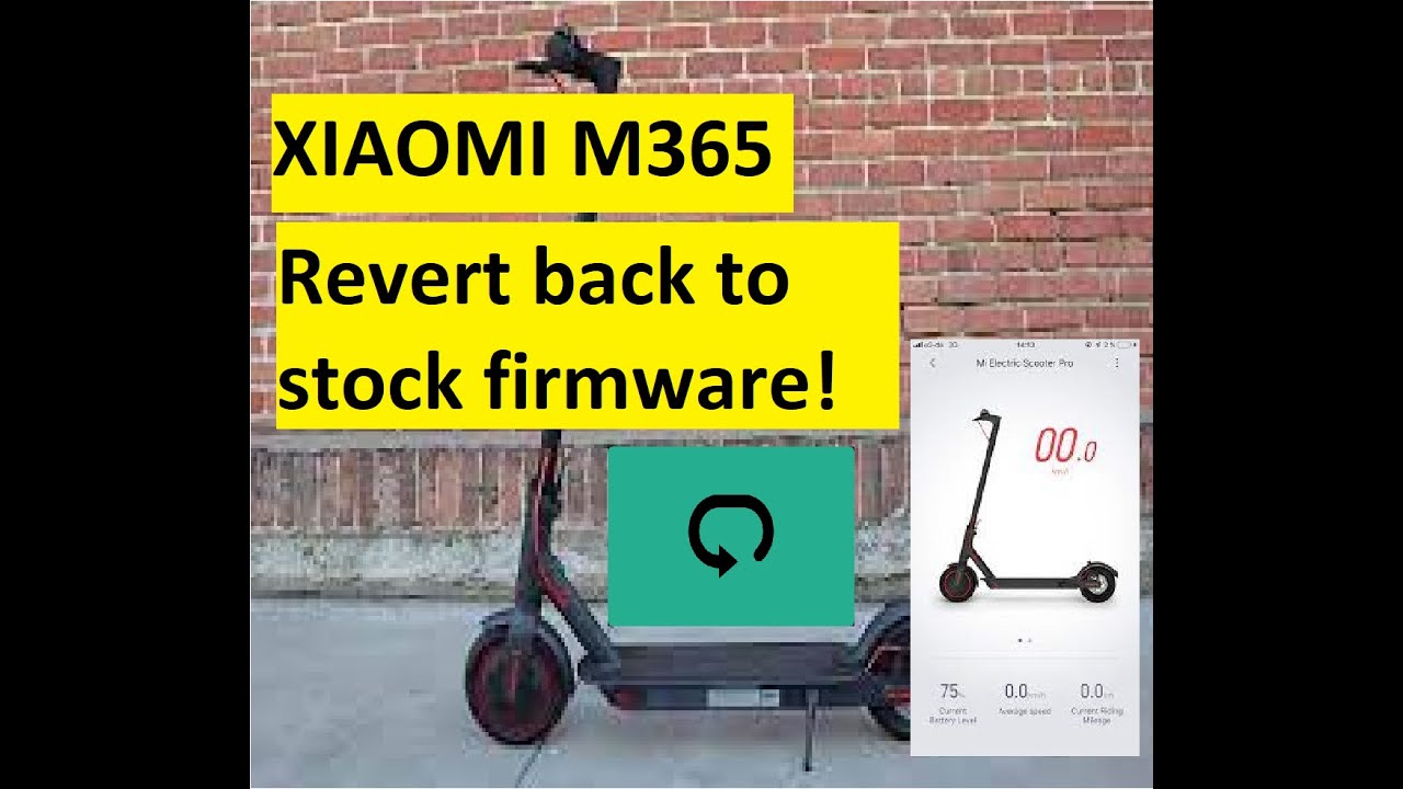 Xiaomi m365 from flashed firmware Revert to stock firmware.