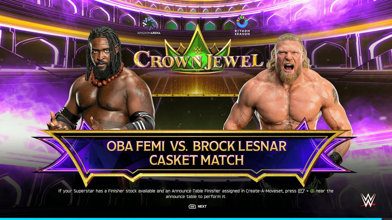 WWE 2K25 - Oba Femi vs. Lesnar - Next Gen Superstars