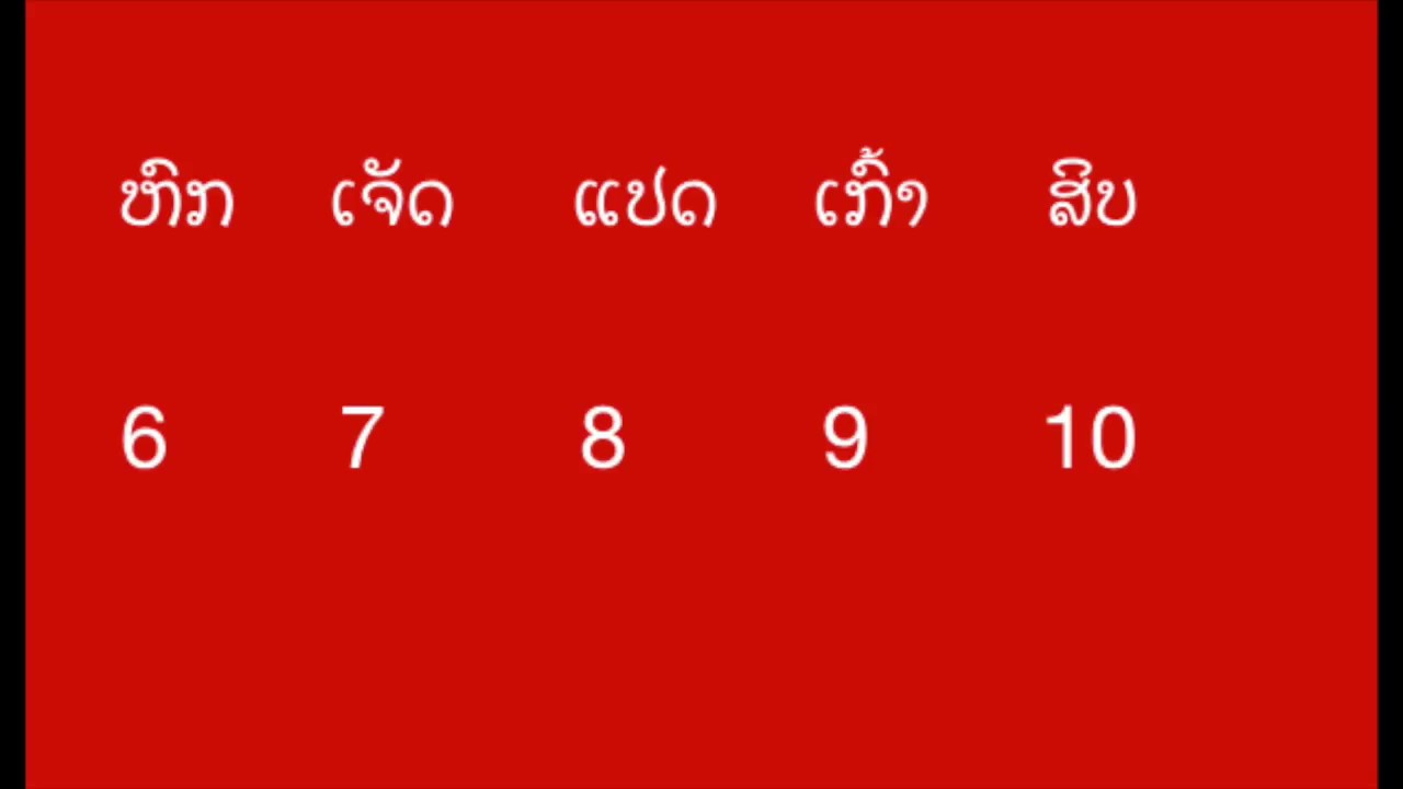 Beginners Lao: Counting Numbers
