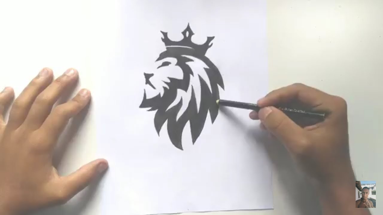 COMO DESENHAR  LOGO ( LEÃO )