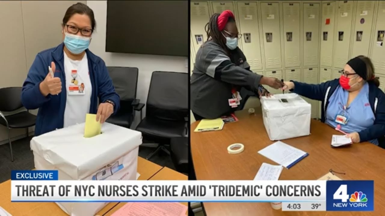 17,000 NYC Nurses Threaten to Strike as &lsquo;Tridemic' Rages | NBC New York
