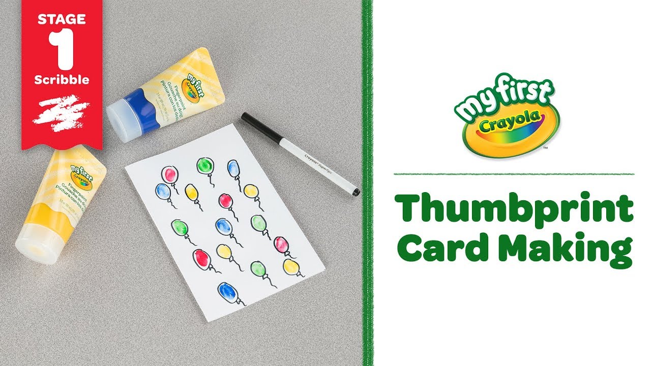 My First Crayola || Thumbprint Card Making  Activity || Stage 1