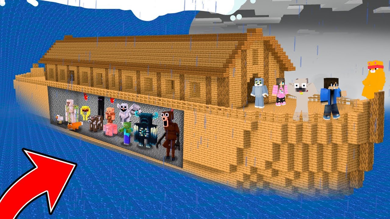HAJÓT ÉPITETTÜNK HOGY TÚLÉLJÜK A TSUNAMIT A MINECRAFTBAN!