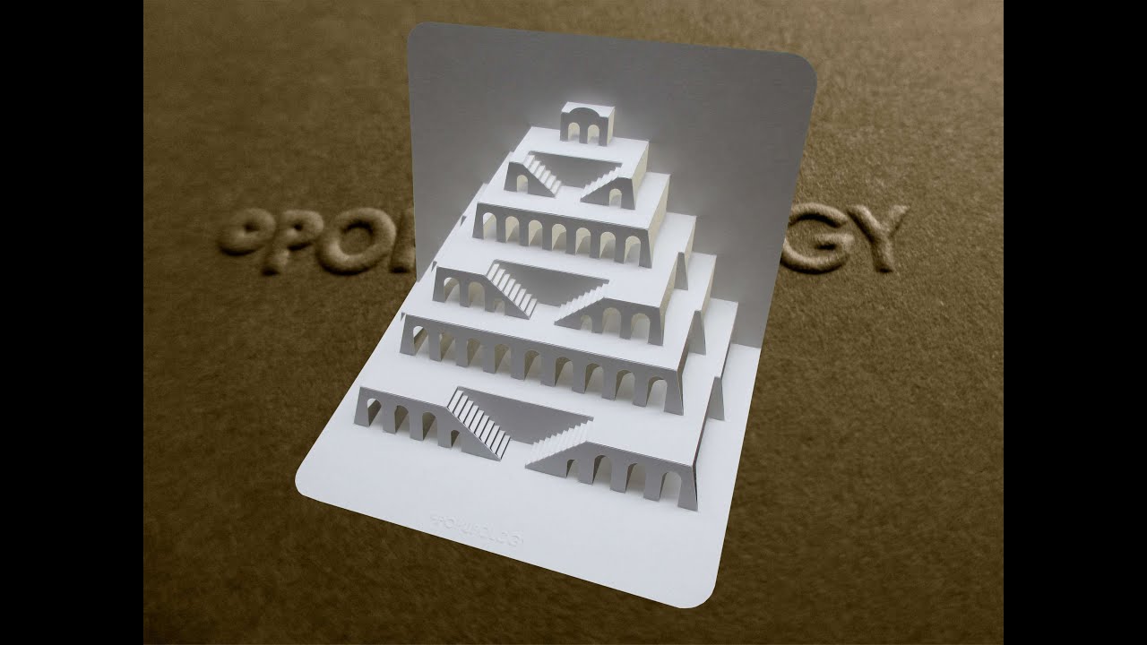 Pop Up Tower of Babel Card Tutorial - Origamic Architecture