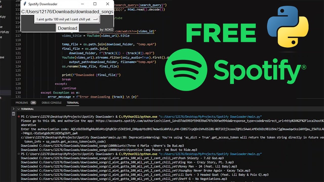 How to Get Free Spotify with Python!
