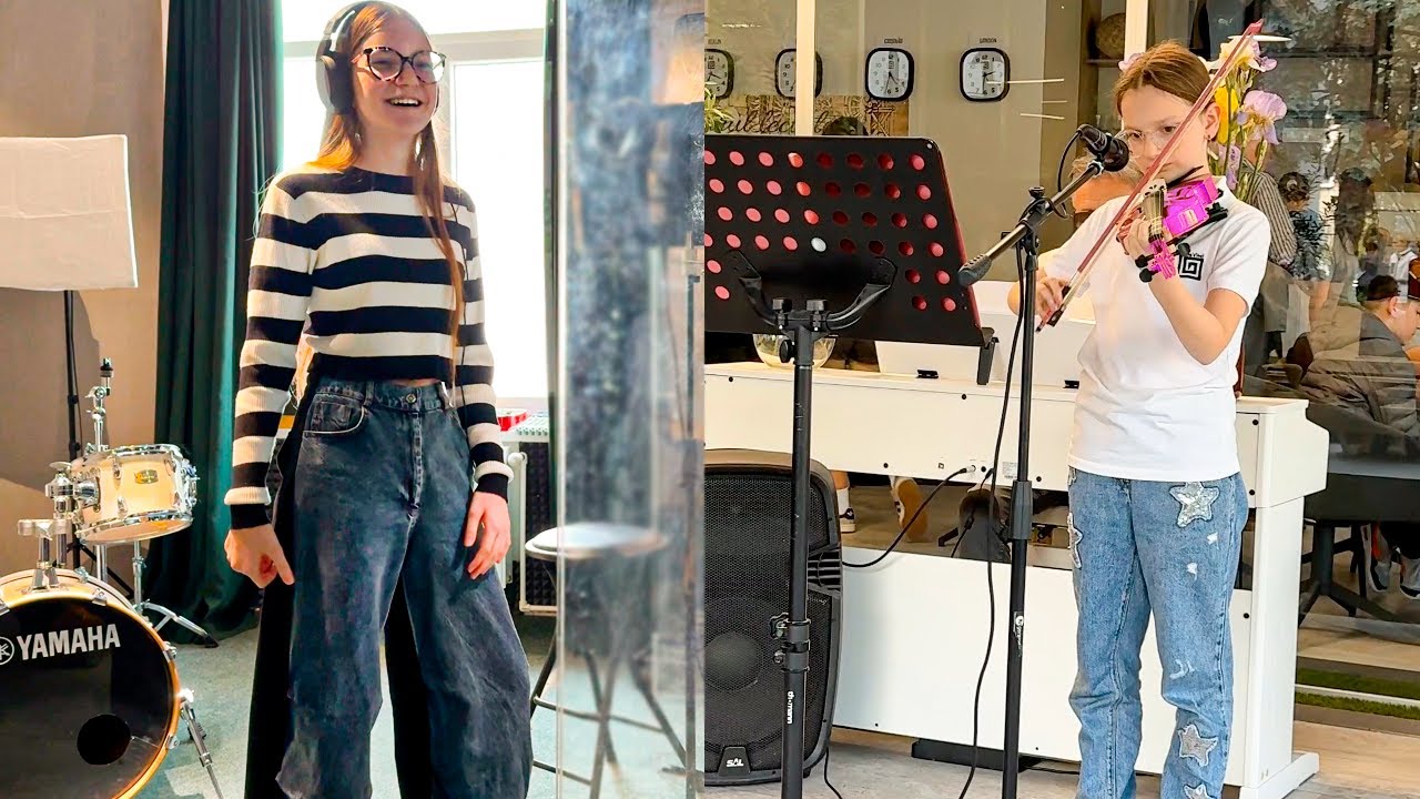 🎶 Înregistrăm încă o PIESĂ 🎻 Sara cântă la VIOARĂ 🎂 Ziua lui Tata