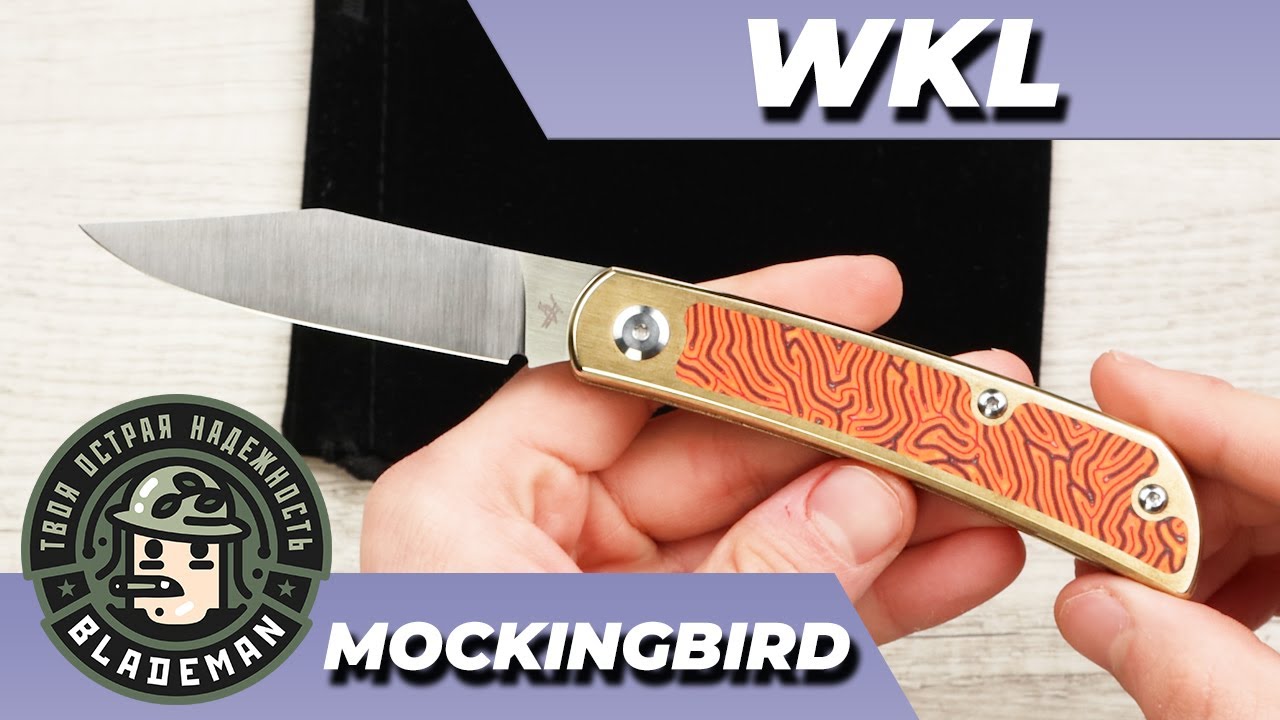 Нож WKL Mockingbird, ELMAX, Bronze/Micarta Orange/Black, WKL04
