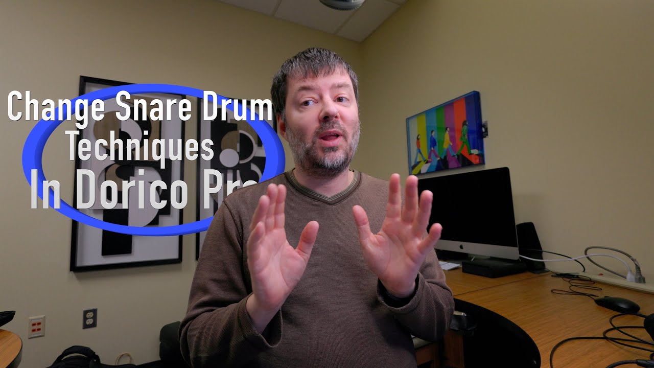 Entering various snare drum playing techniques in Dorico.
