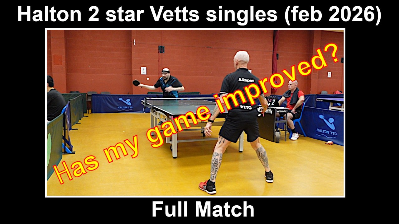 I played a nationally ranked, men's singles player in the Halton Table Tennis 2 star Vetts singles.