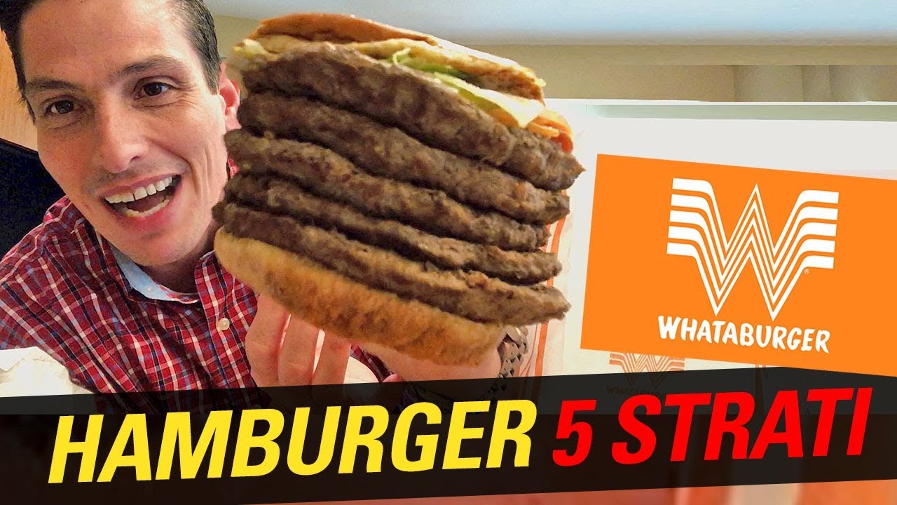 🍔 PANINO a 5 STRATI di WHATABURGER da 2315 Calorie 🇺🇸