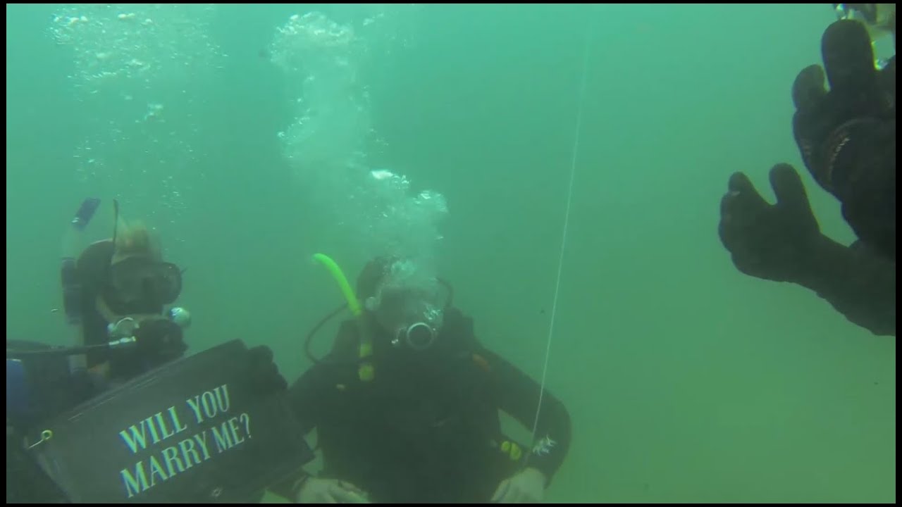 Surprise Underwater Marriage Proposal