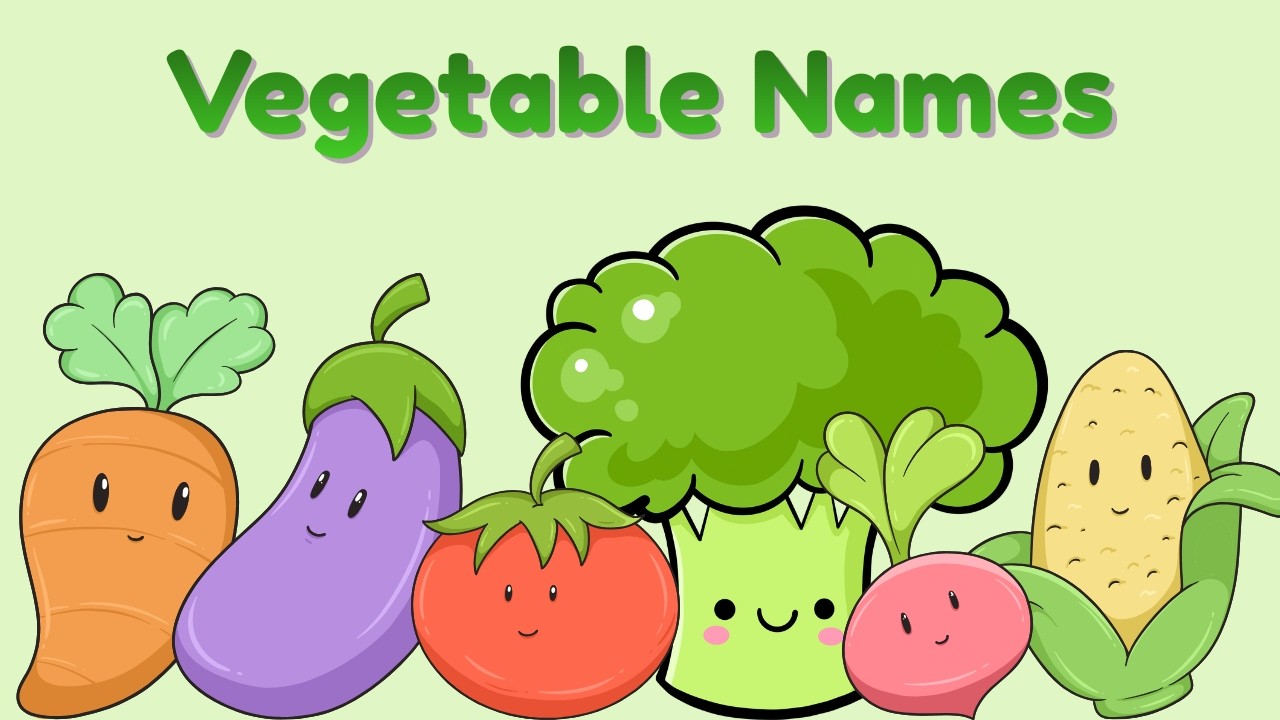 Vegetable Names in English | Learn Vegetables with Real Pictures | Calm Low-Stimulation Learning