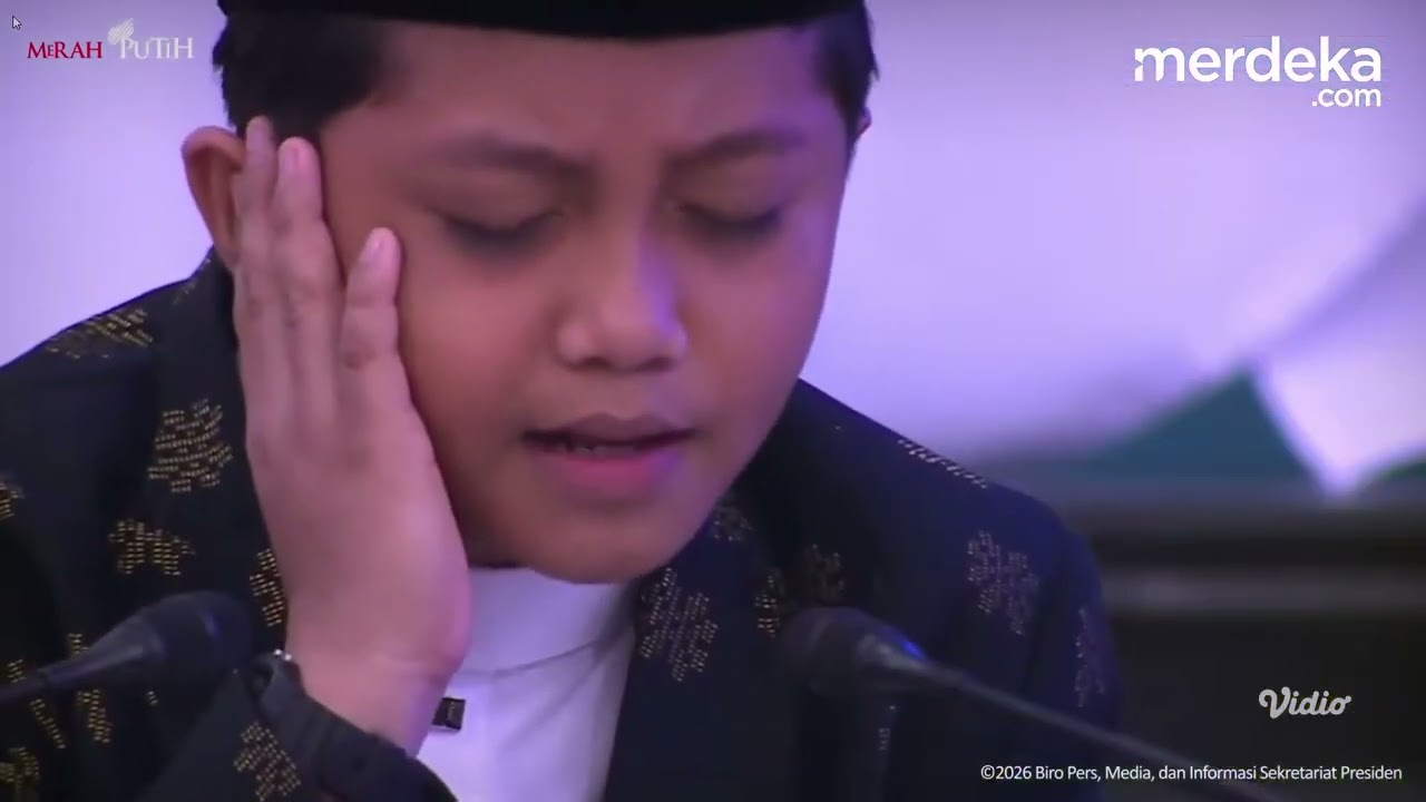 JUARA 1 QORI' CILIK INTERNASIONAL TAMPIL DI ISTANA NEGARA PADA ACARA PERAYAAN NUZULUL QUR'AN