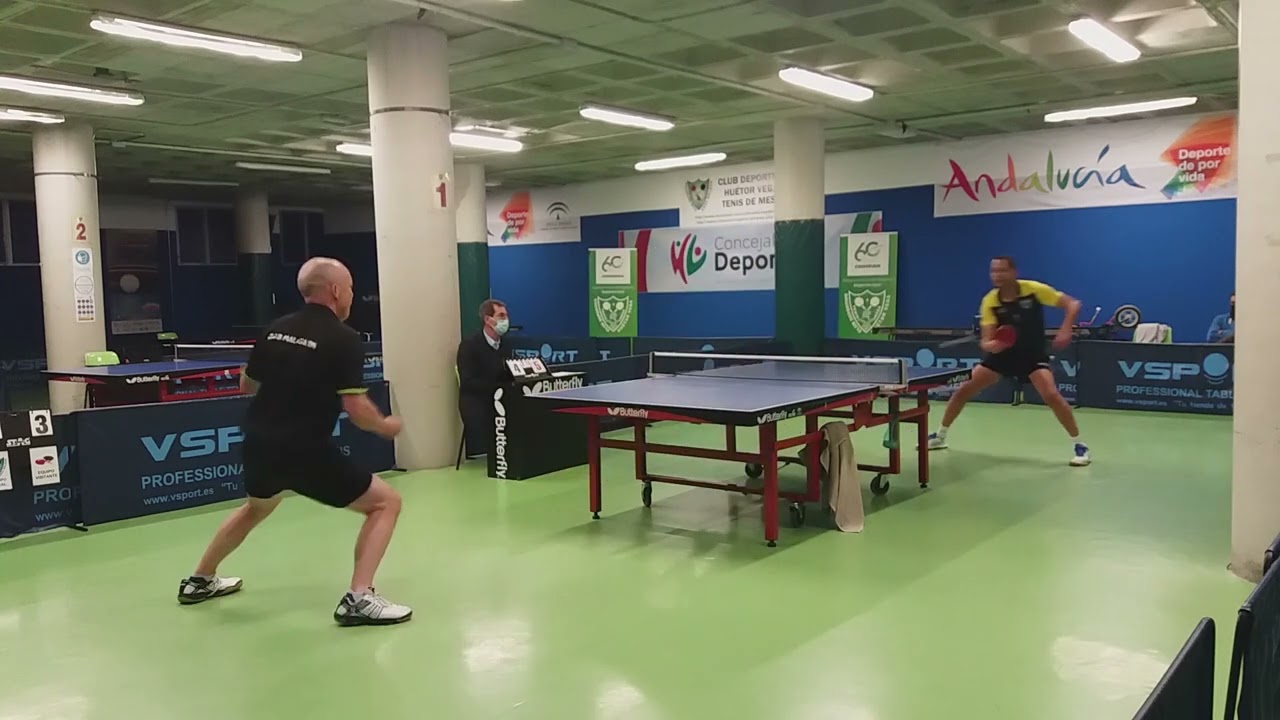 Lars Hauth vs Pablo Moreno 2ª nacional Club Huétor Vega vs Club Málaga Tenis de Mesa