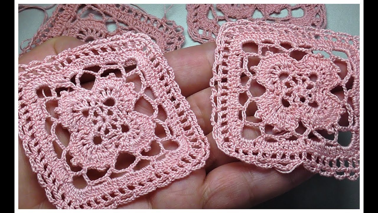 How To Crochet  Square Crochet Solid Square Tutorial Красивый квадрат крючком