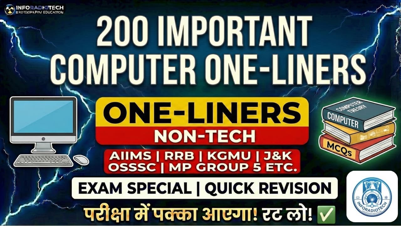 Complete Computer Notes & MCQs for Radiography and Healthcare Competitive Exams🤟🎯🎯😎