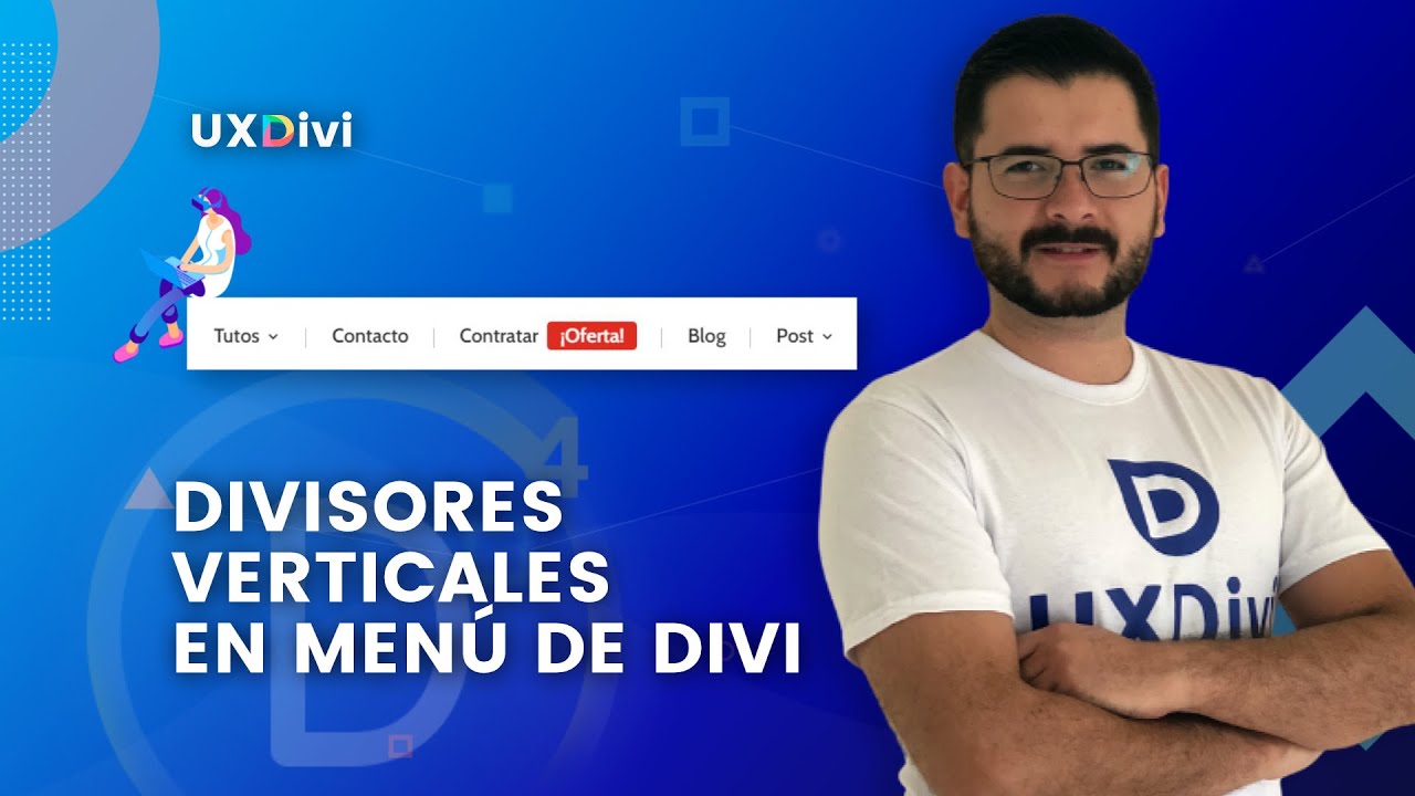 TUTORIAL DIVI: C&oacute;mo a&ntilde;adir Divisores verticales al men&uacute; personalizado o est&aacute;ndar de Divi ✅ 💻