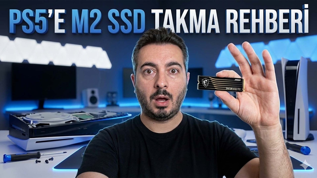 Sony PlayStation 5'e M2 SSD Nasıl Takılır? PS5'e 2TB M2 SSD Montajı - Hafıza Yükseltme Rehberi