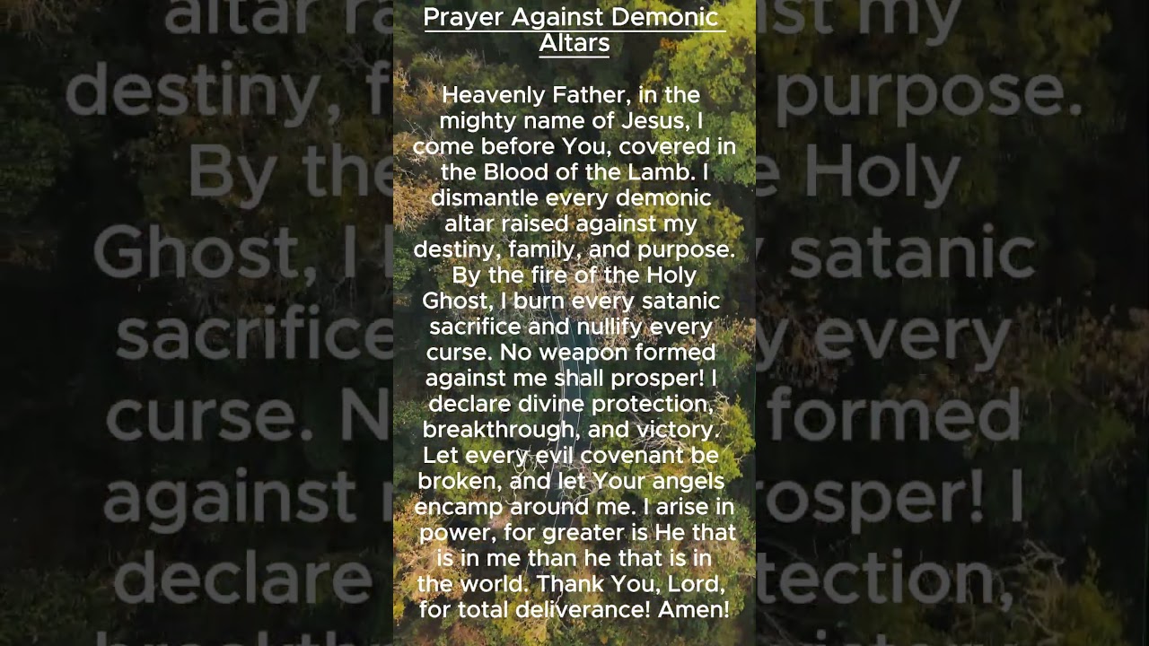 DEMONIC ALTARS DESTROYED! 🔥 Powerful Prayer to CANCEL Every Evil Attack & Break Curses!