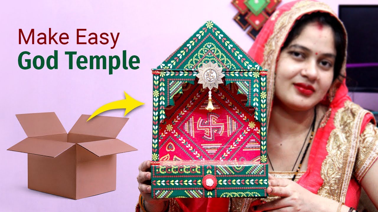 Make Simple God & Goddess Temple | Make Simple Temple From Cardboard | # Temple