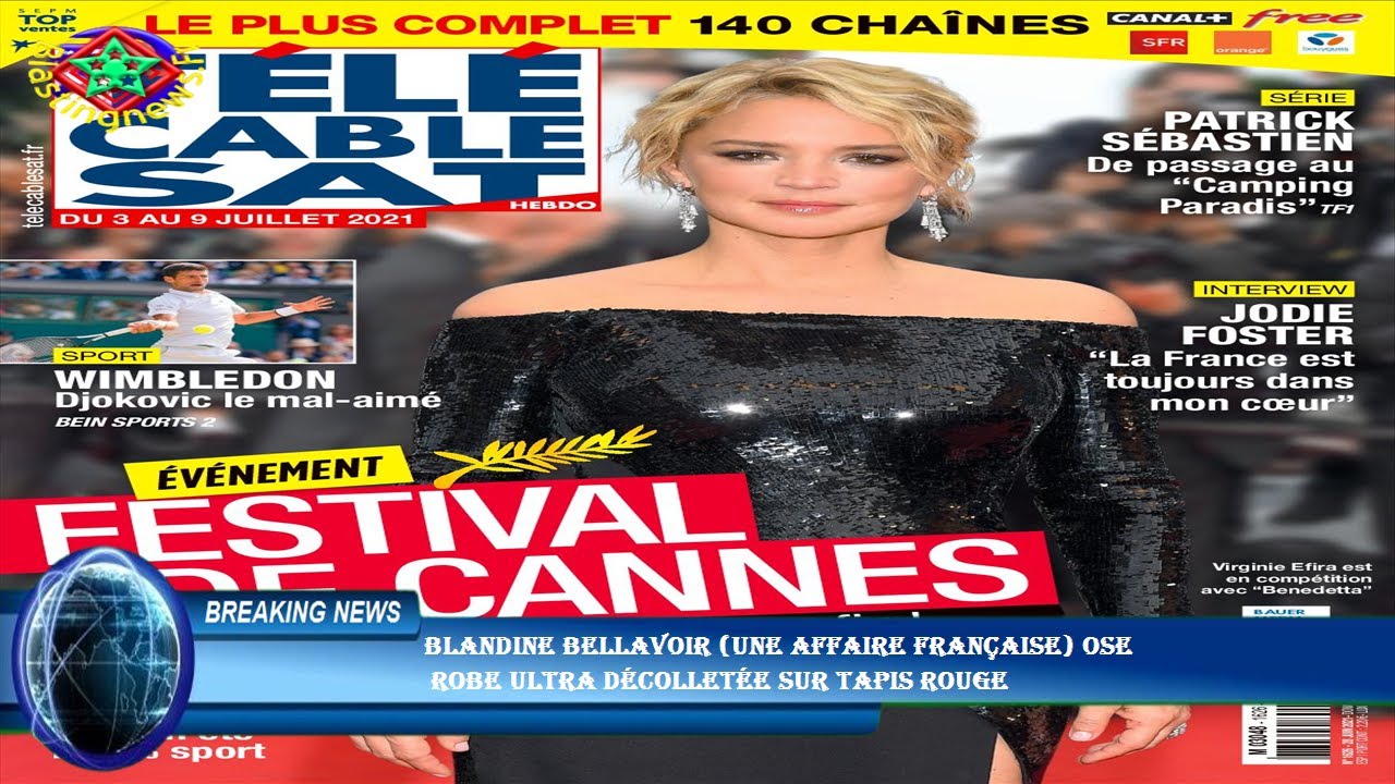 Blandine Bellavoir (Une affaire française) ose  robe ultra décolletée sur tapis rouge