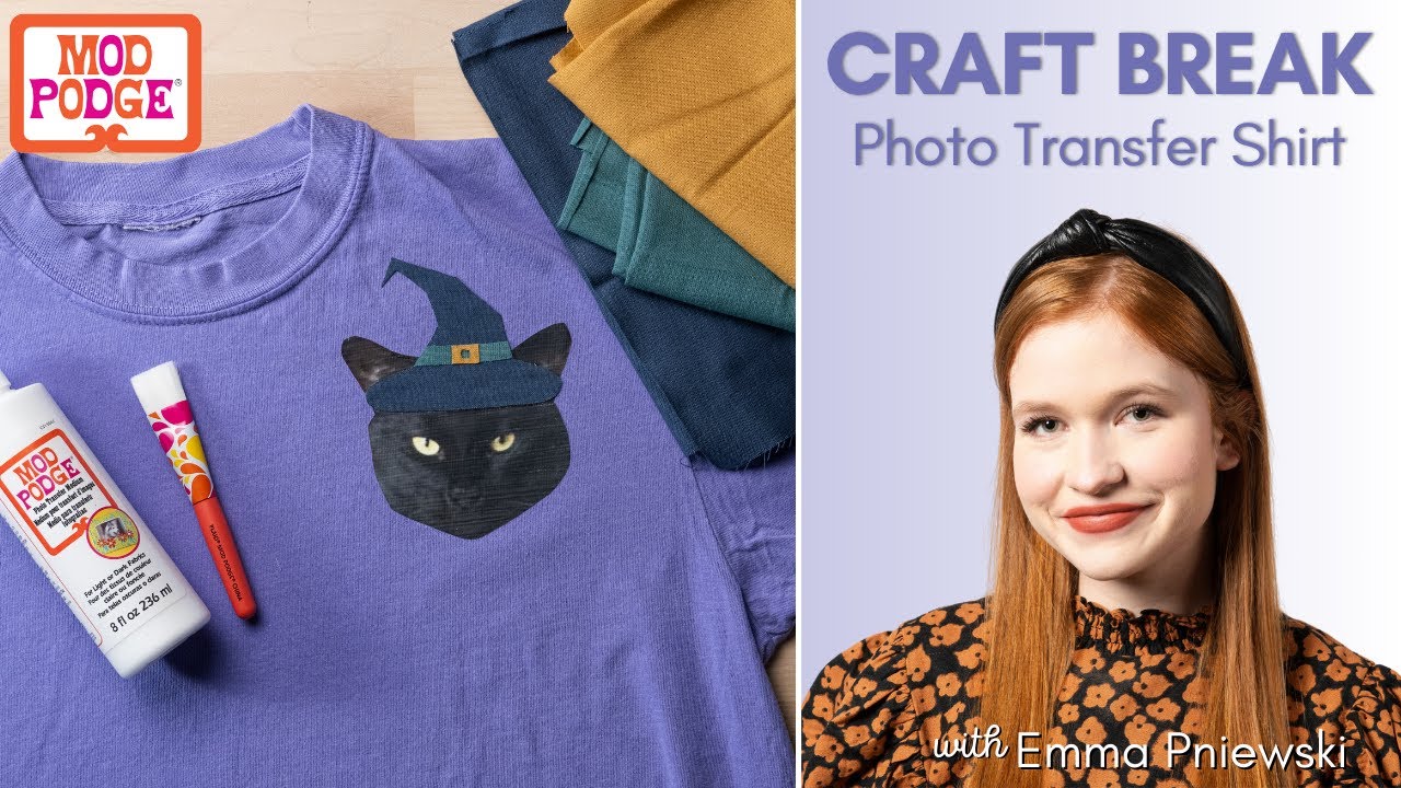 DIY Pet Portrait t-shirt made with Mod Podge