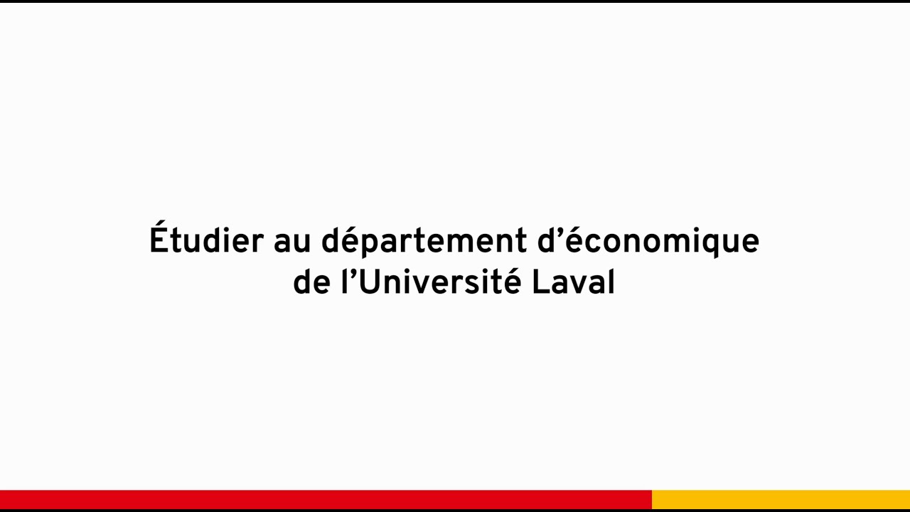 L'économie à l'Université Laval