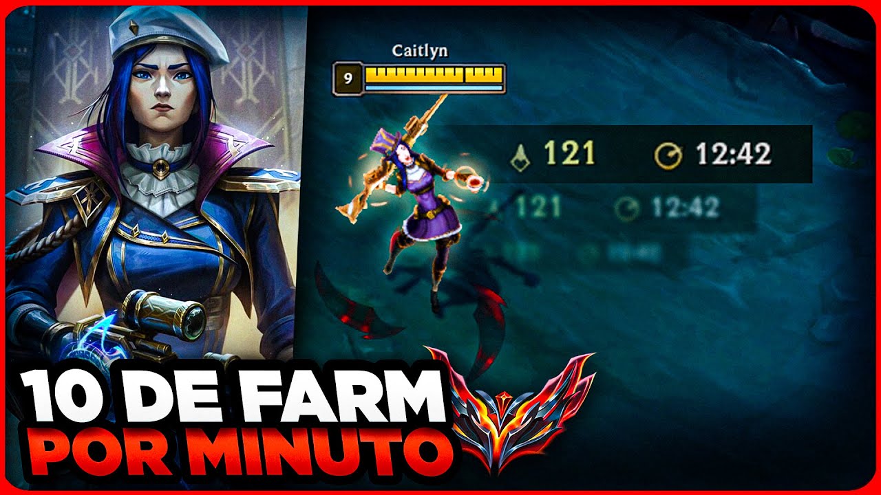 O SEGREDO PRA FICAR COM O FARM PERFEITO | GAMEPLAY EXPLICATIVA DE UM MONO CAITLYN