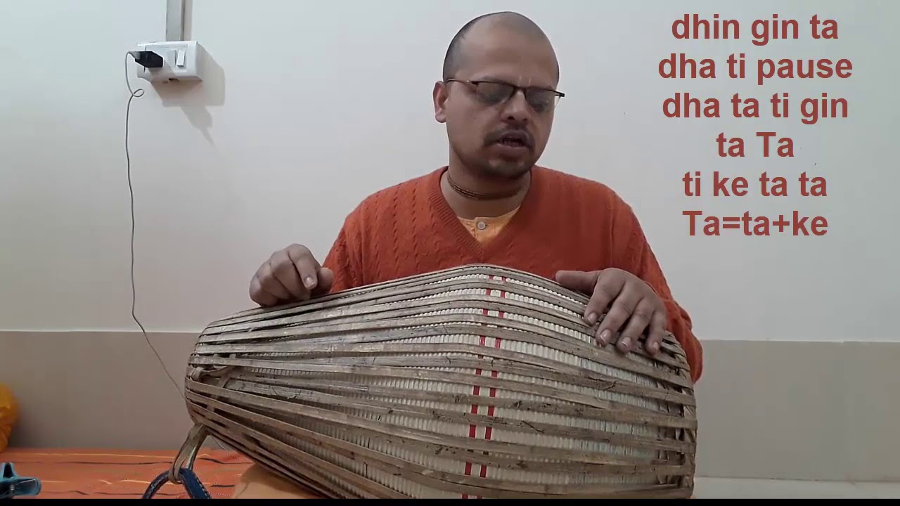 mridanga lessons 9.5 medium fast in  duggi style