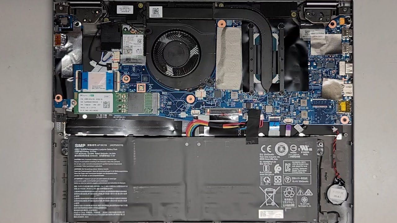 Acer Spin 5 Series N19W3 Disassembly SSD Hard Drive Upgrade Battery Replacement Repair (No RAM)