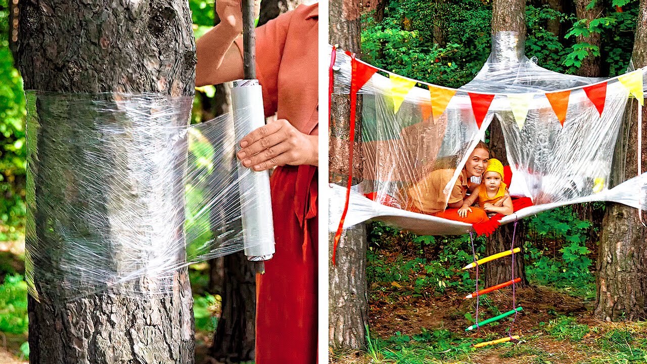 Ultimative Eltern-Hacks: Baue ein Waldzelt und mehr! 🌲🏕️