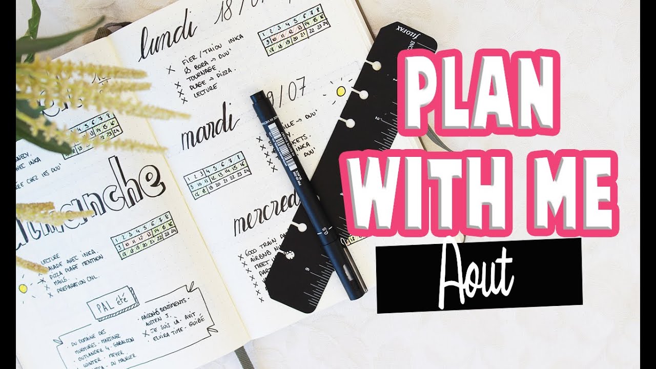 PLAN WITH ME ⎮ Août 2016 ⎮ Bullet Journal