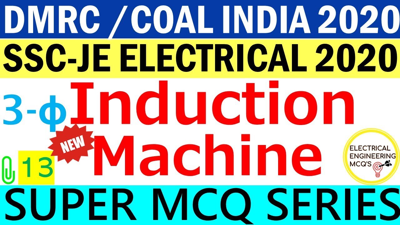 3 PHASE INDUCTION MOTOR MCQ | SSC-JE | DMRC | COAL INDIA 2020 | Class 13 |  हिंदी 🔴