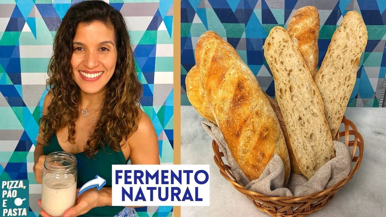 Pão Baguette Caseiro de Fermentação Natural | Levain