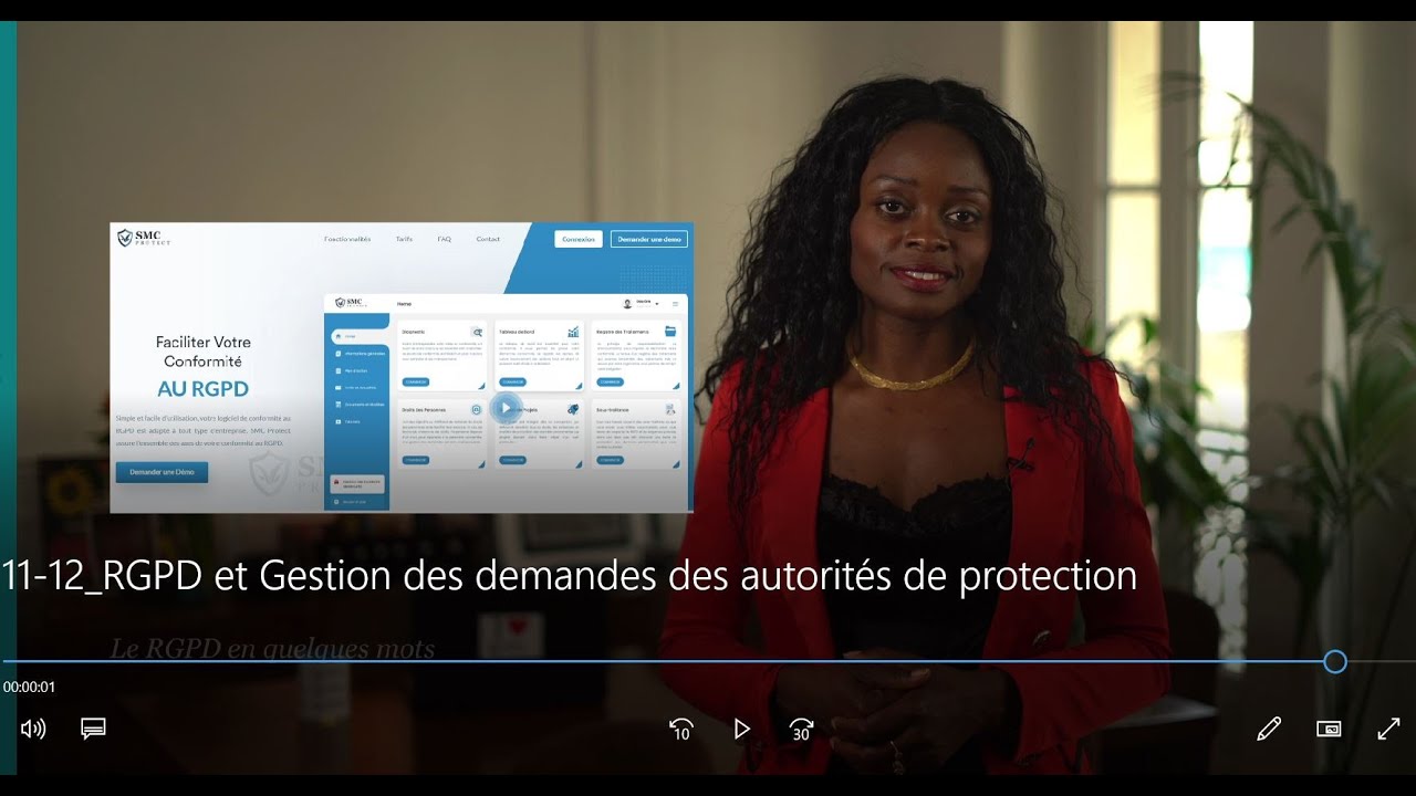 RGPD et Gestion des demandes des autorités de protection. Vidéo 11/12 by SMC Protect