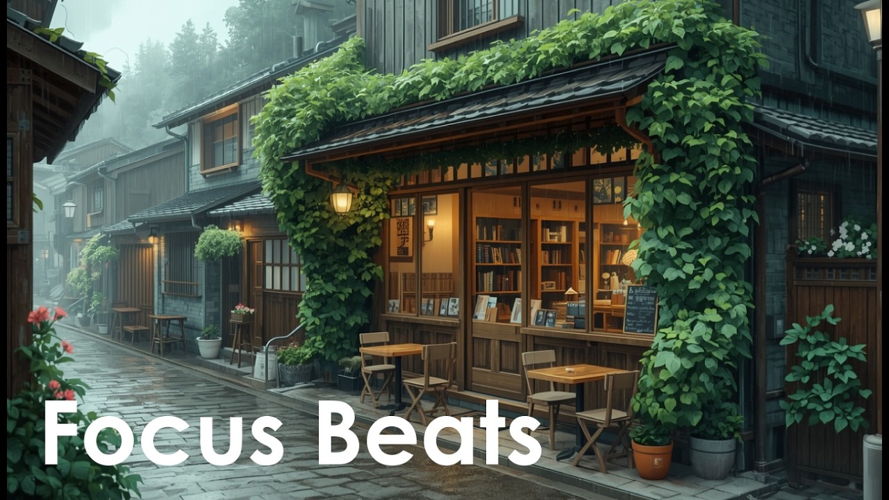 Japanese Street Cafe Lofi ☕ Chill Beats for Study & Deep Focus