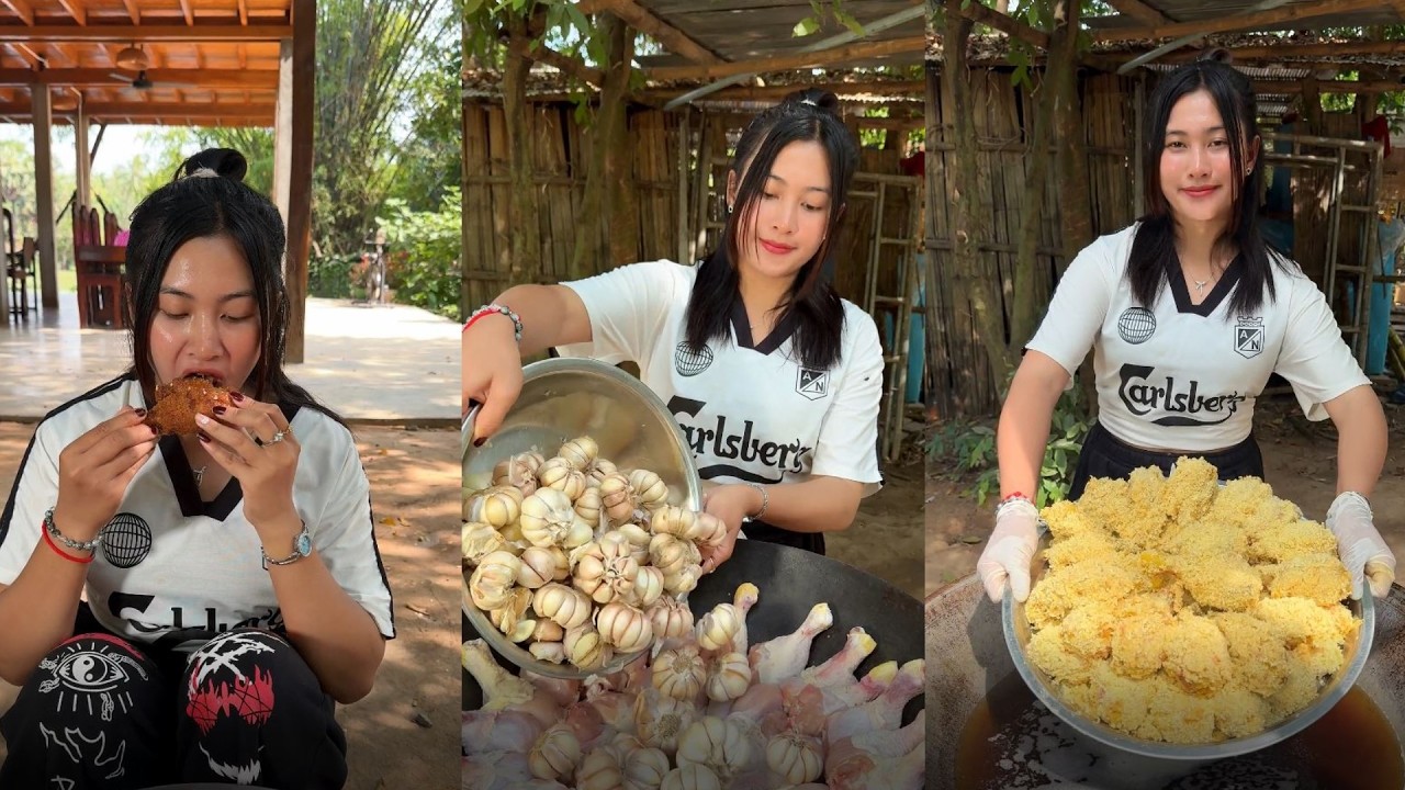 Amazing cooking and wash chicken with garlic for fry recipe