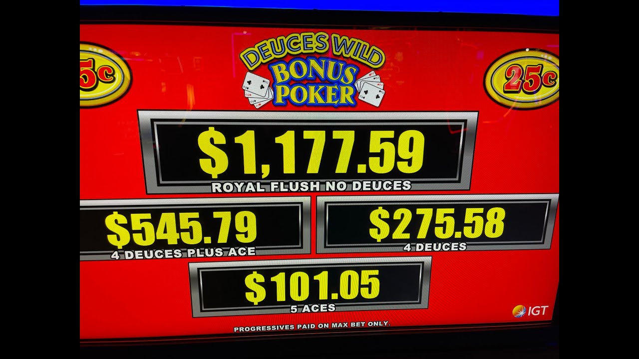 Video Poker: Deuces Wild Bonus Poker Progressive Session!