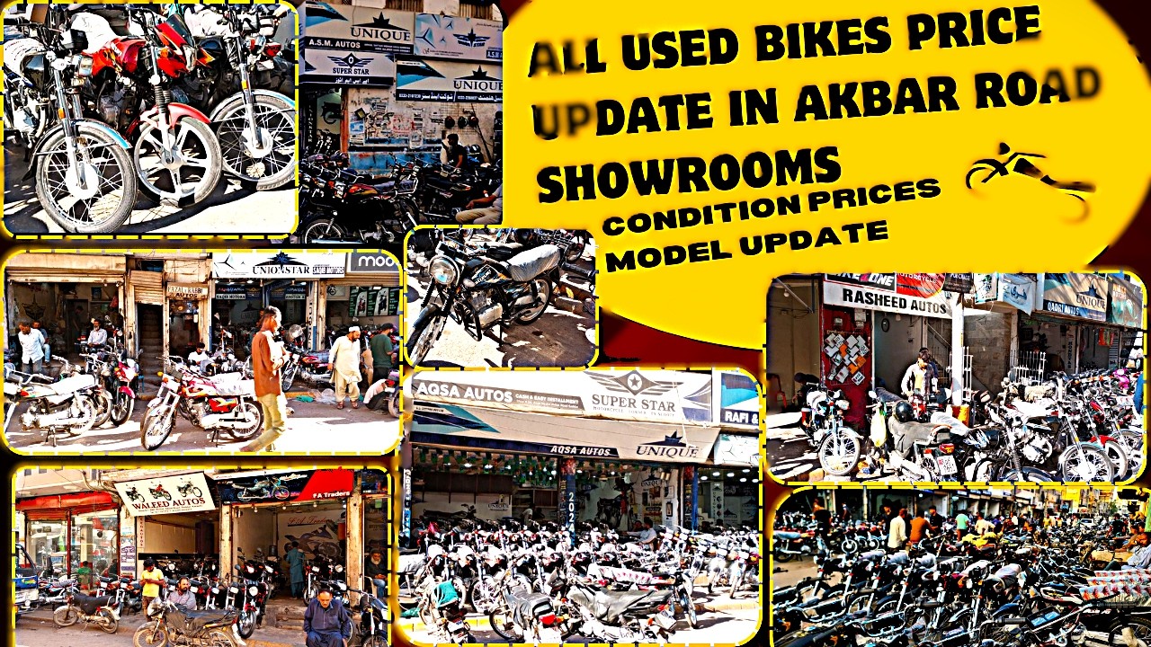 Akber road market All used bikes price updates 70.100.110.125.150cc bikes.4/03/26