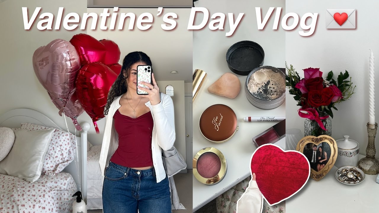 Valentine's Day Vlog 💌 shopping, grwm, gifts, & date night