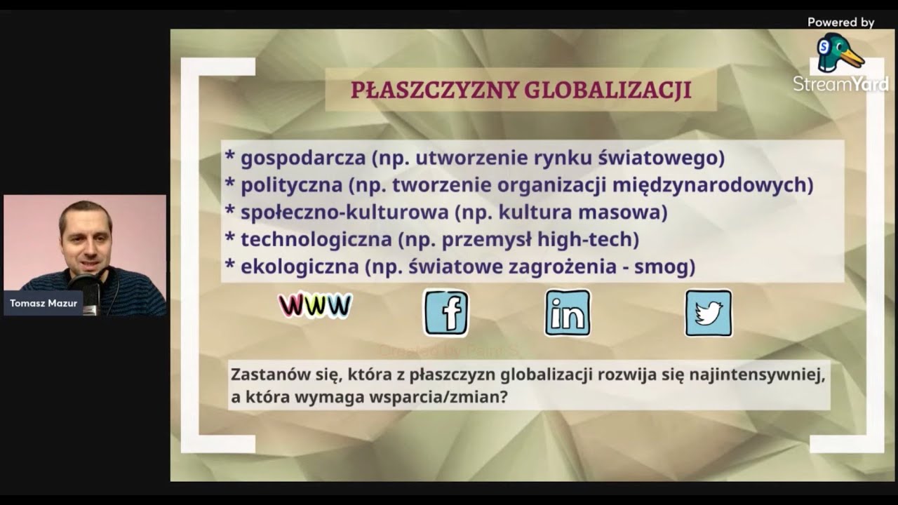 GEO. Globalizacja. Przyczyny i skutki