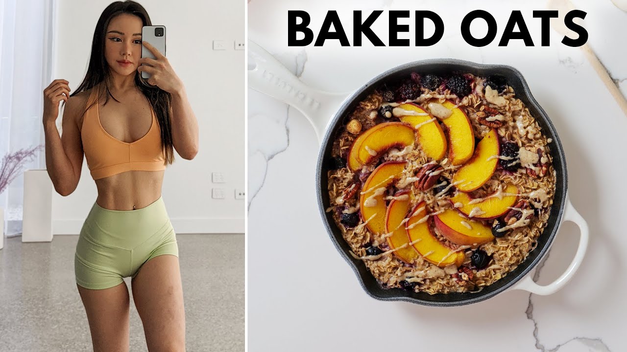 What I Eat to Feel GOOD & Kawaii | Baked Oats Recipe