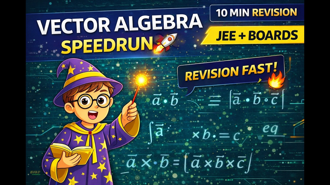 Vector Algebra Speedrun 🚀 | Full Chapter Revision in 10 Minutes (JEE + Boards)