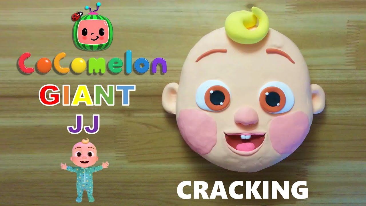 cocomelon GIANT JJ clay cracking 코코멜론 거대 제이제이 점토 부수기