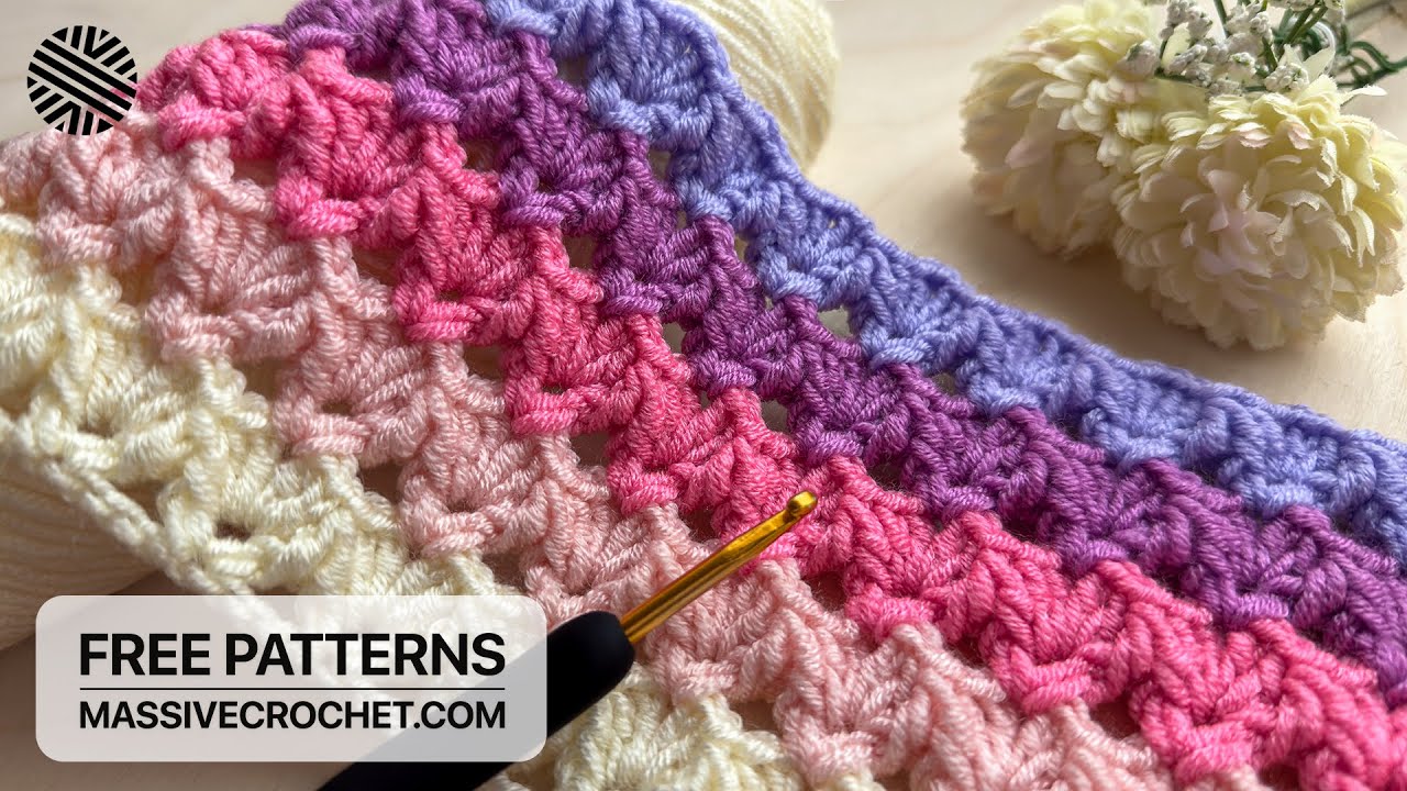 VERY EASY Crochet Pattern for Beginners!⚡️👌 Crochet Stitch for Baby Blanket & Bag