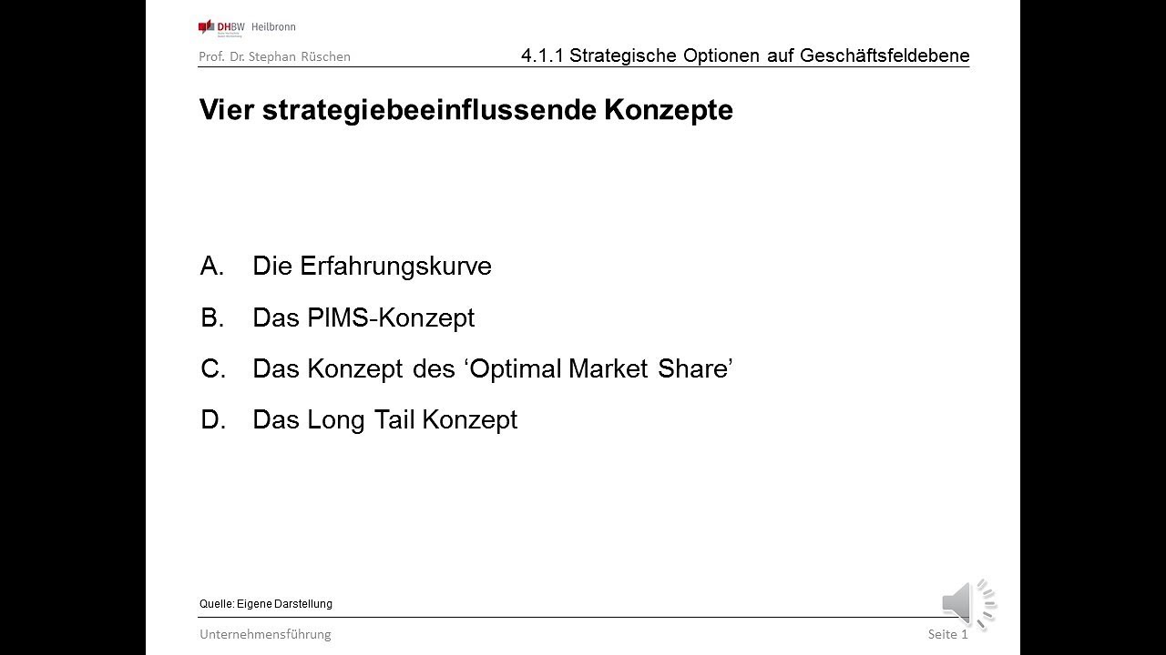 Strategiebeeinflussende Konzepte